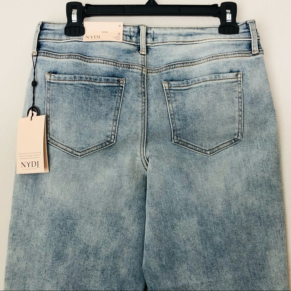 NWT NYDJ Piper Relaxed Crop Straight Leg Jeans in Radiance size 4 - Picture 15 of 16